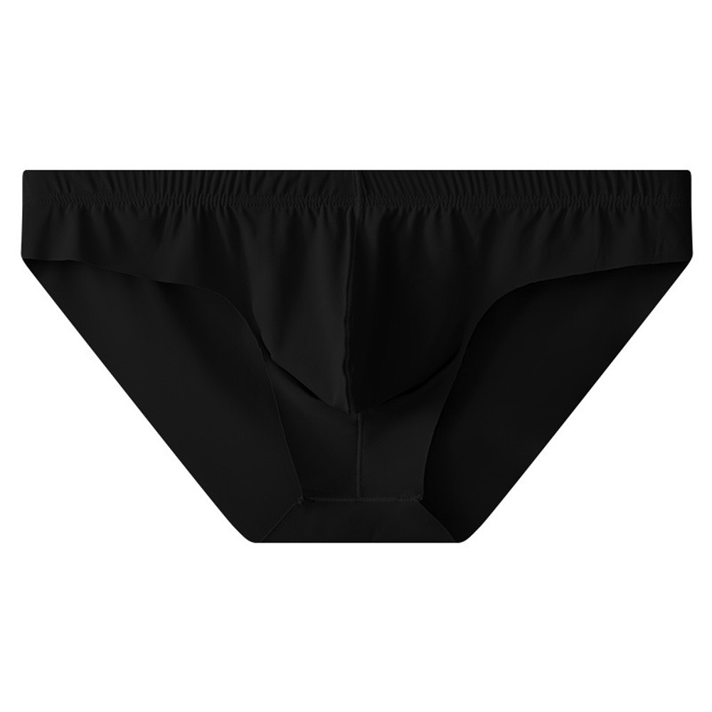 Men Ultra Thin Breathable Seamless Underwear Bulge Pouch Briefs Black White - Picture 16 of 16