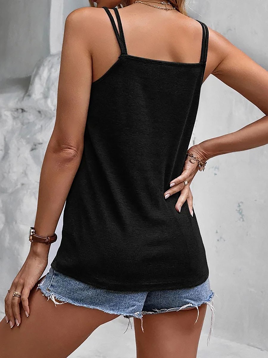 Lightweight women's vest top with solid color design breathable fabric - Picture 30 of 96