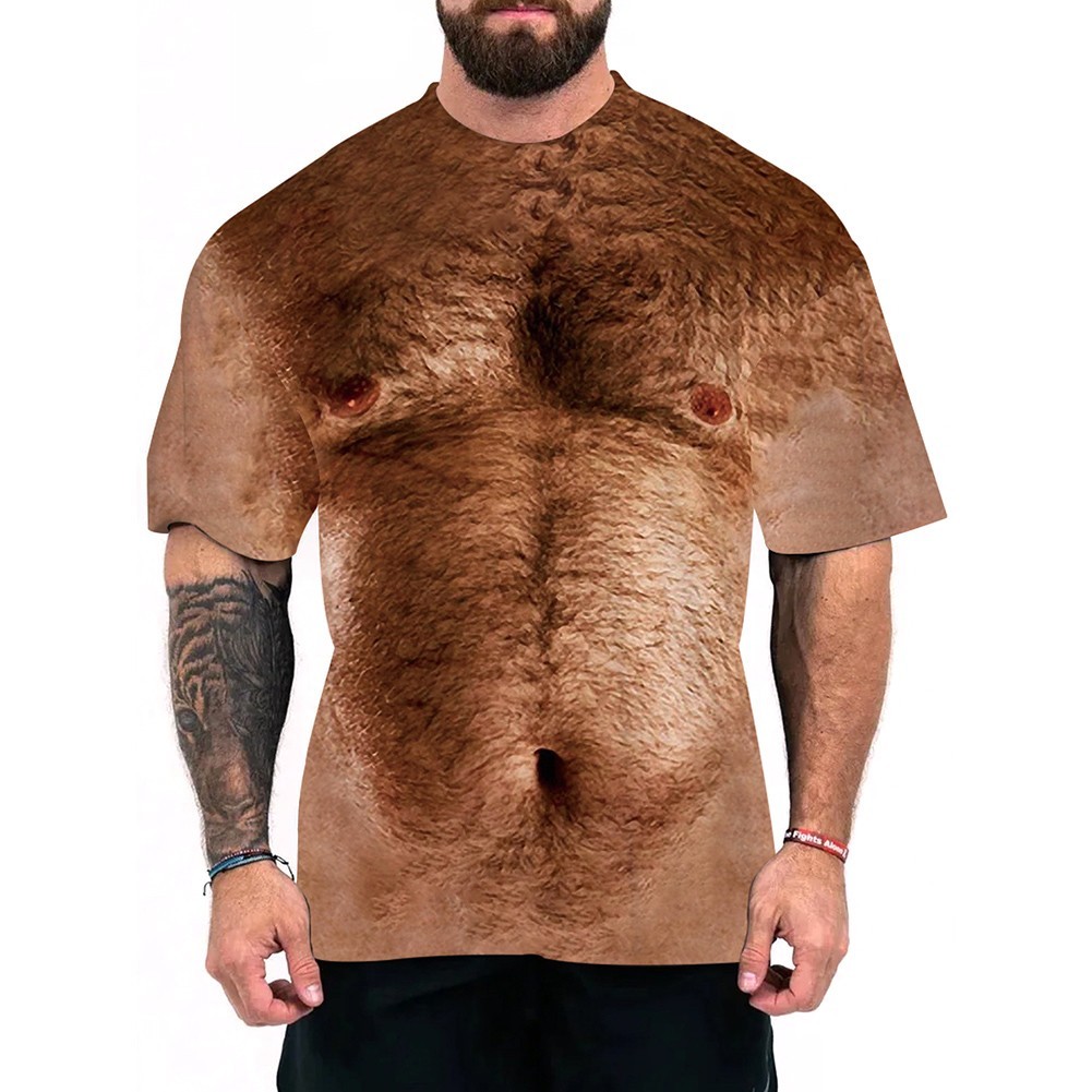 3D Printed Shirt Funny Muscle T-Shirts Casual Events Daily Wear Holiday Wear - Picture 4 of 5