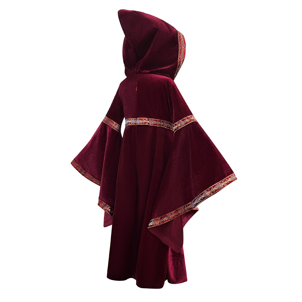 Medieval Sorceress Hooded Dress for Women Costume Party and Stage Play - Picture 27 of 40