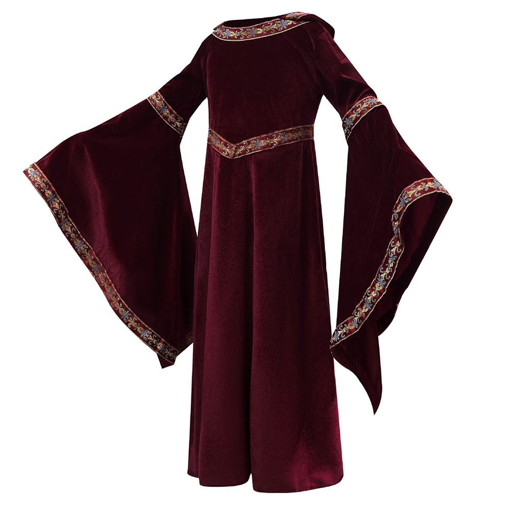 Medieval Sorceress Hooded Dress for Women Costume Party and Stage Play - Picture 29 of 40