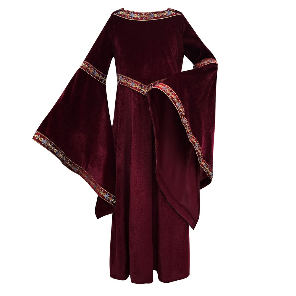 Medieval Sorceress Hooded Dress for Women Costume Party and Stage Play - Picture 30 of 40