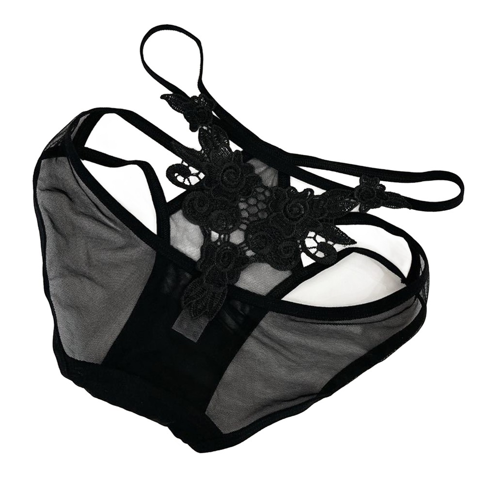 Triangle Pants for Women Lace Mid Waist Underwear with Breathable Design