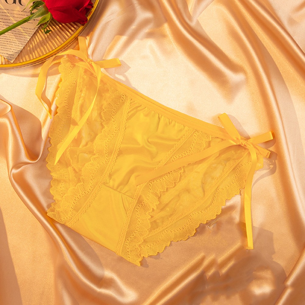 Ice Silk Unterwäsche für Damen atmungsaktive Triangelhose mit Satin Mesh - Bild 18 von 30