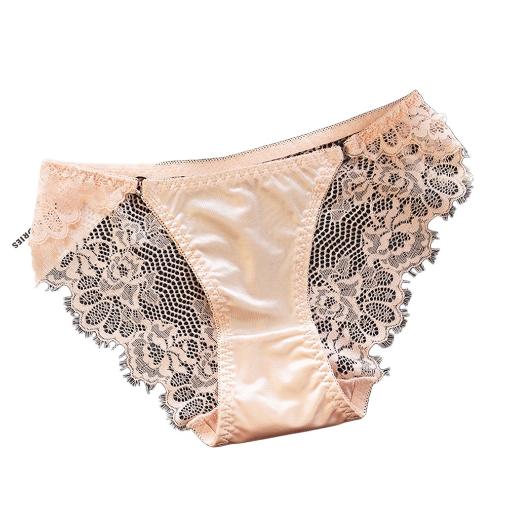 Comfortable Lace Satin Women's Underwear Low Waist Style for Daily Use - Picture 18 of 34