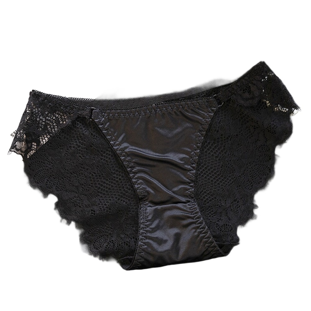 Comfortable Lace Satin Women's Underwear Low Waist Style for Daily Use - Picture 13 of 34