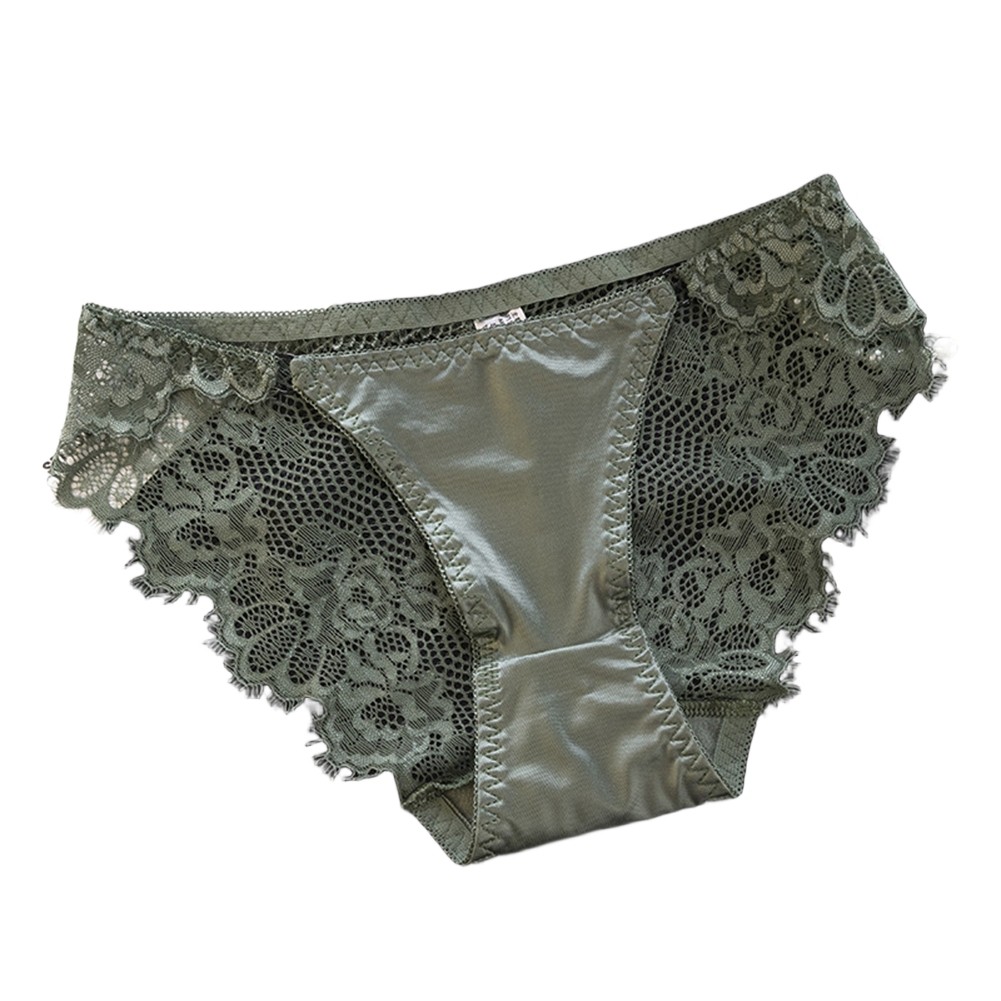 Comfortable Lace Satin Women's Underwear Low Waist Style for Daily Use - Picture 23 of 34