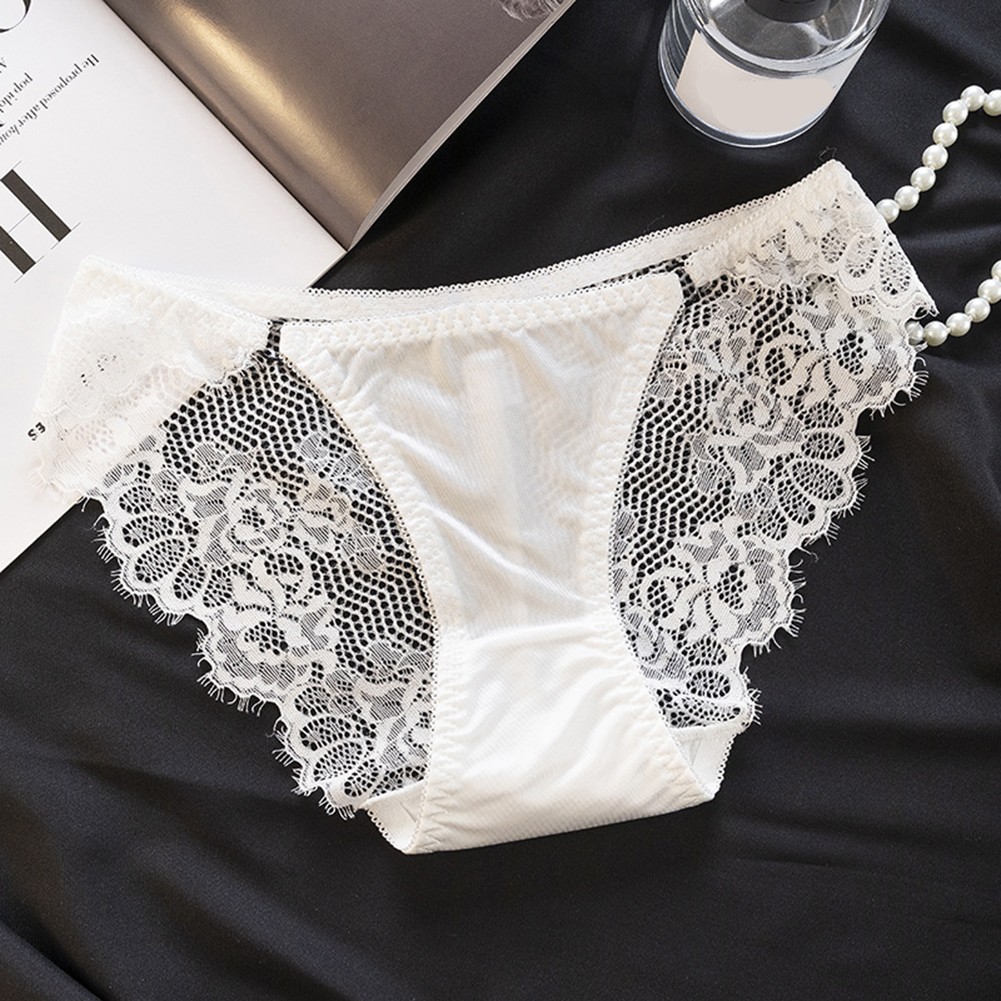 Comfortable Lace Satin Women's Underwear Low Waist Style for Daily Use - Picture 17 of 34
