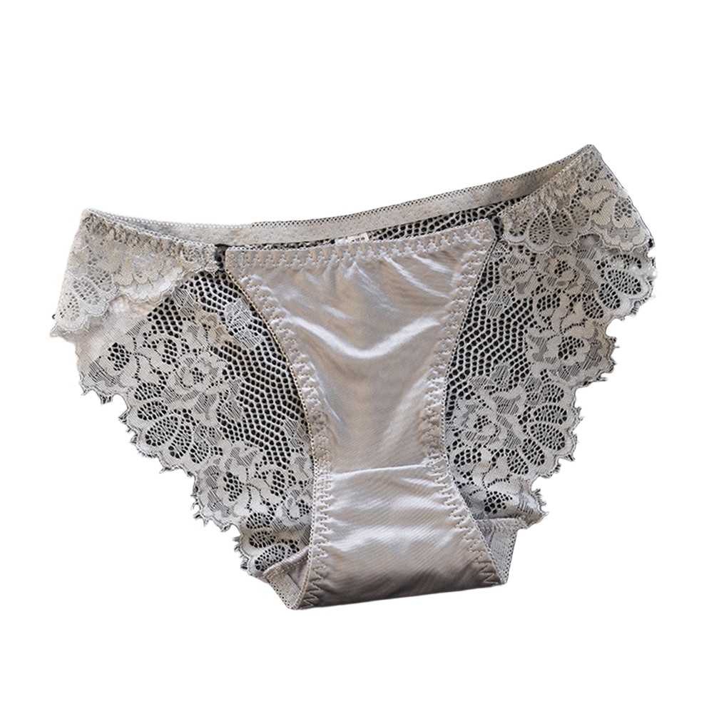 Comfortable Lace Satin Women's Underwear Low Waist Style for Daily Use - Picture 33 of 34