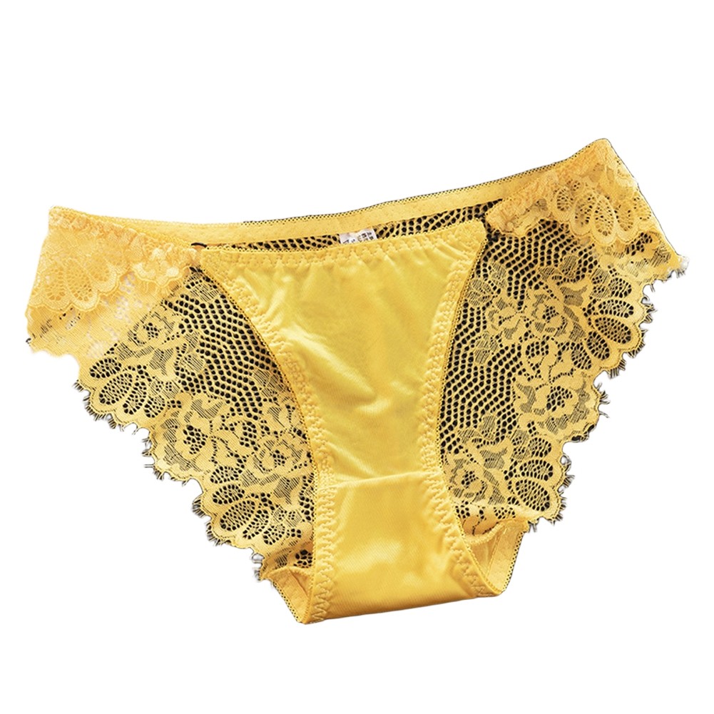 Comfortable Lace Satin Women's Underwear Low Waist Style for Daily Use - Picture 31 of 34