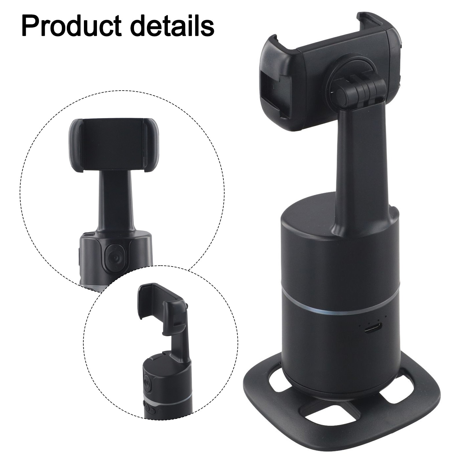 Support Smartphone avec Reconnaissance Gestuelle et Suivi Auto Visage 360 Degr�� - Photo 23 sur 24