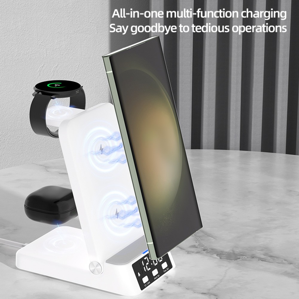 Station de Charge Sans Fil Multi Appareils pour Téléphones Samsung Écouteurs - Photo 1 sur 14