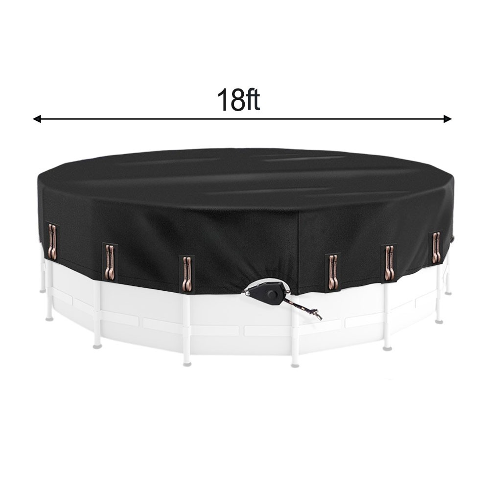 Oxford Round Pool Cover Strong Protection for Stock Tanks and Hot Tubs