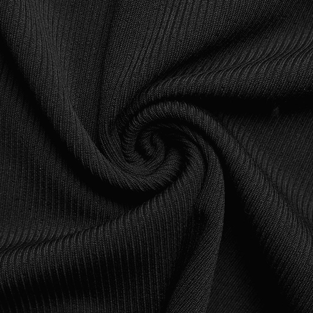 Stylish Women Black Jumpsuit with Breathable Ribbed Fabric and Flower Pattern - Picture 35 of 72