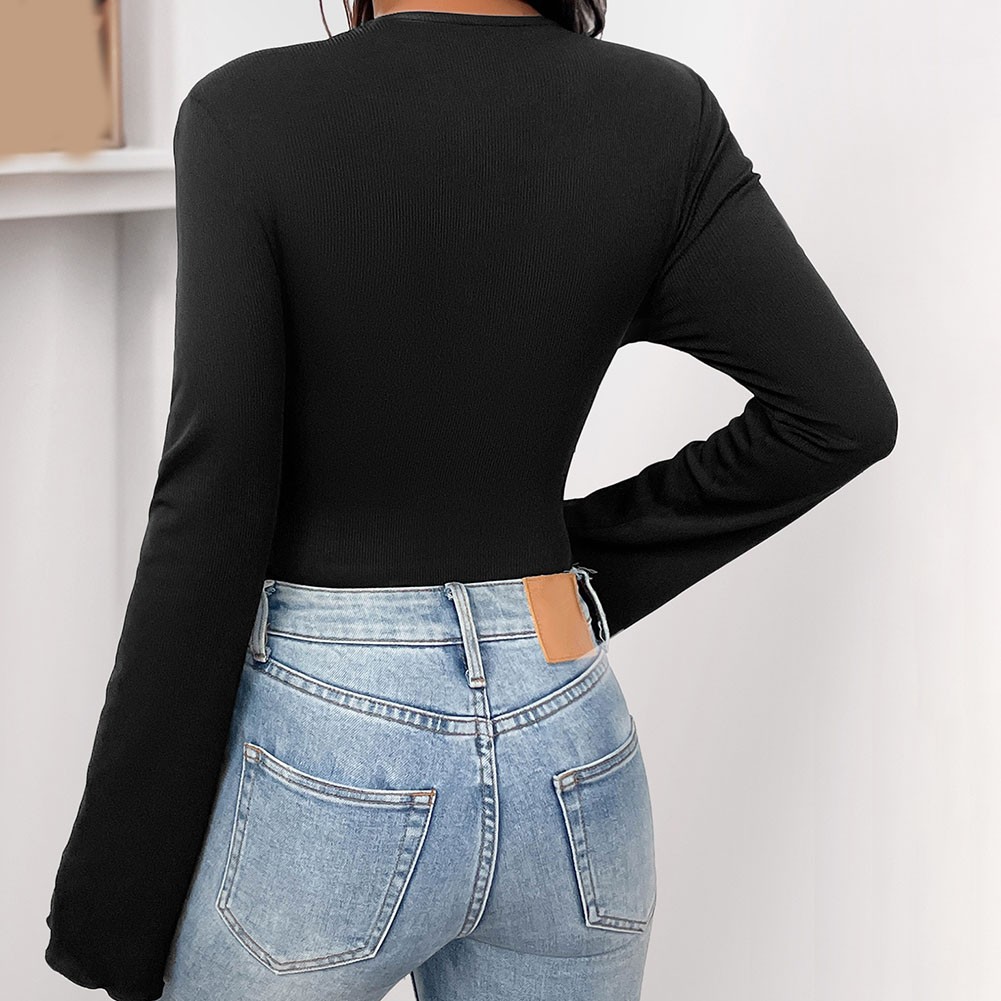 Stylish Women Black Jumpsuit with Breathable Ribbed Fabric and Flower Pattern - Picture 34 of 72