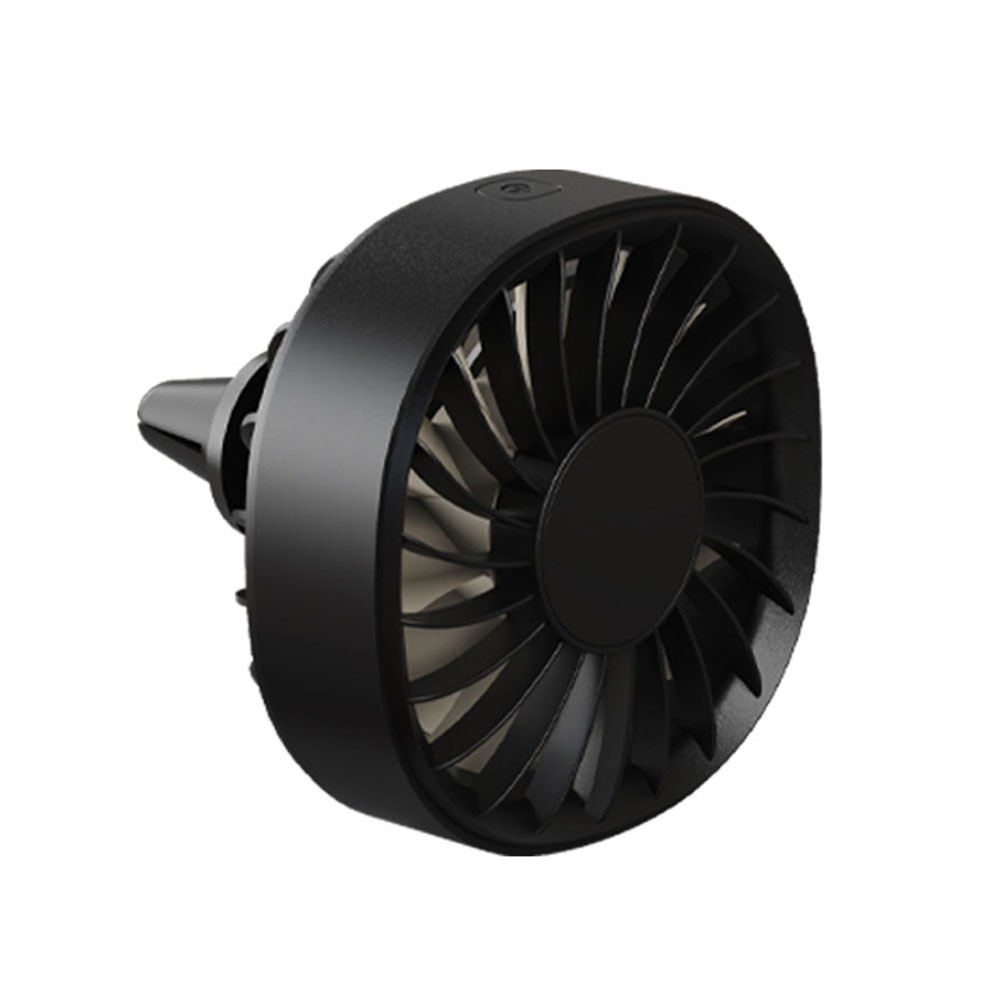 Car USB Clip Fan with Adjustable Speeds and Colorful LED Lights for Vent