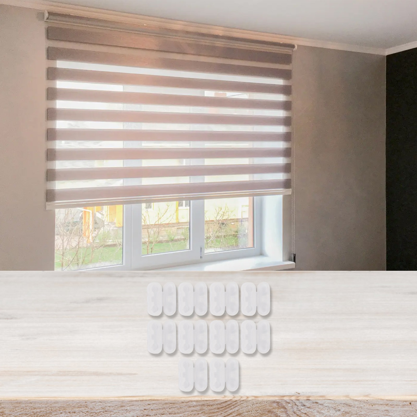 10 30 50pcs Transparent Bead Buckle Chain Connector for Vertical Roller Blinds - Picture 15 of 26