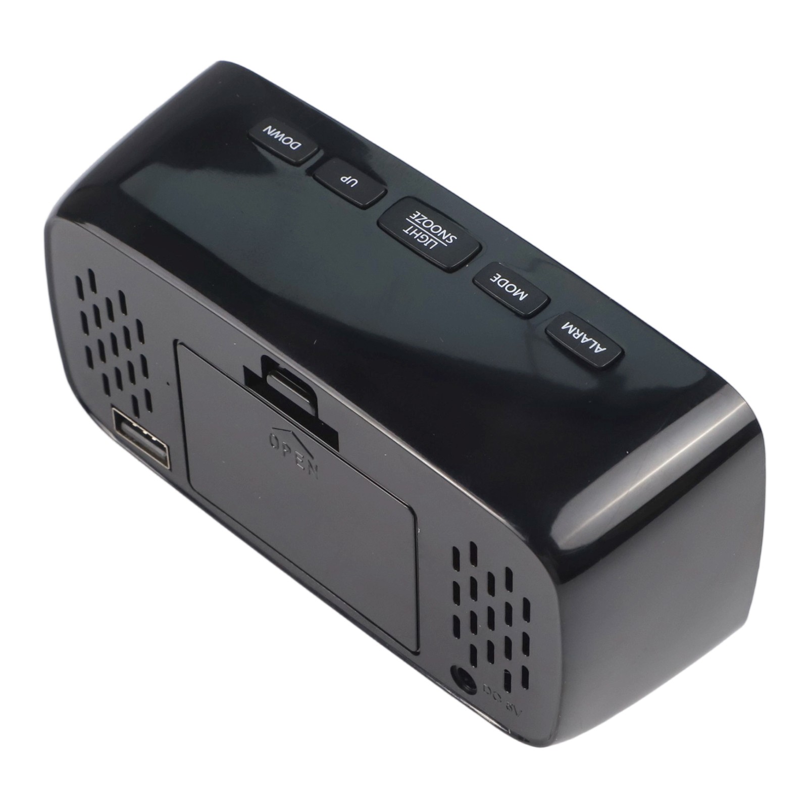 Smart Alarm Clock with Green LED Display Vibration Feature and USB Charging