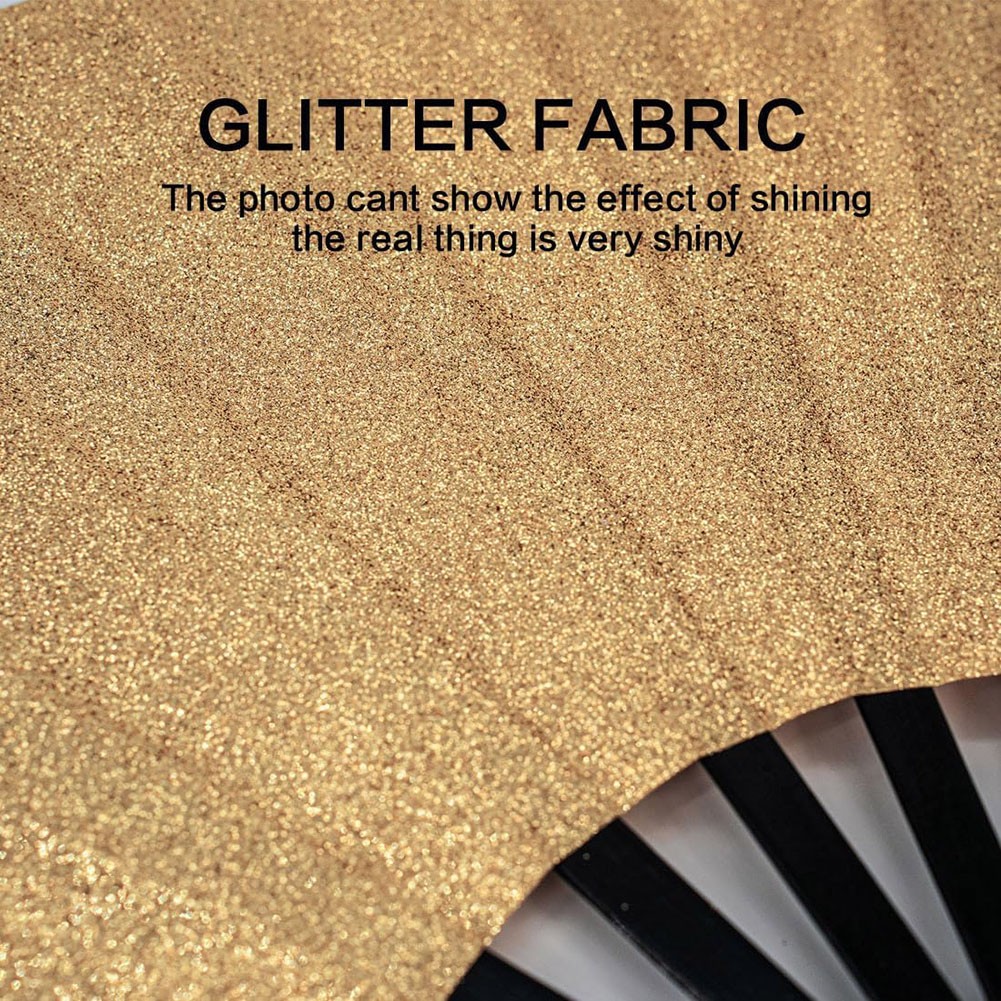 Folding Glitter Hand Fan with Holster for Raves Festivals and Outdoor Events - Bild 31 von 44