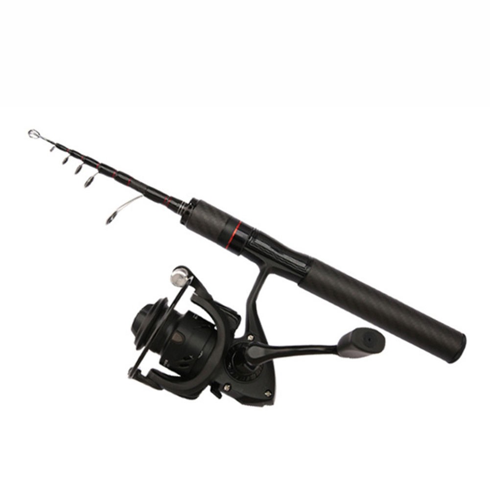 150cm 160cm Portable Mini Fishing Rod Carbon Fiber with Silicon Carbide Rings