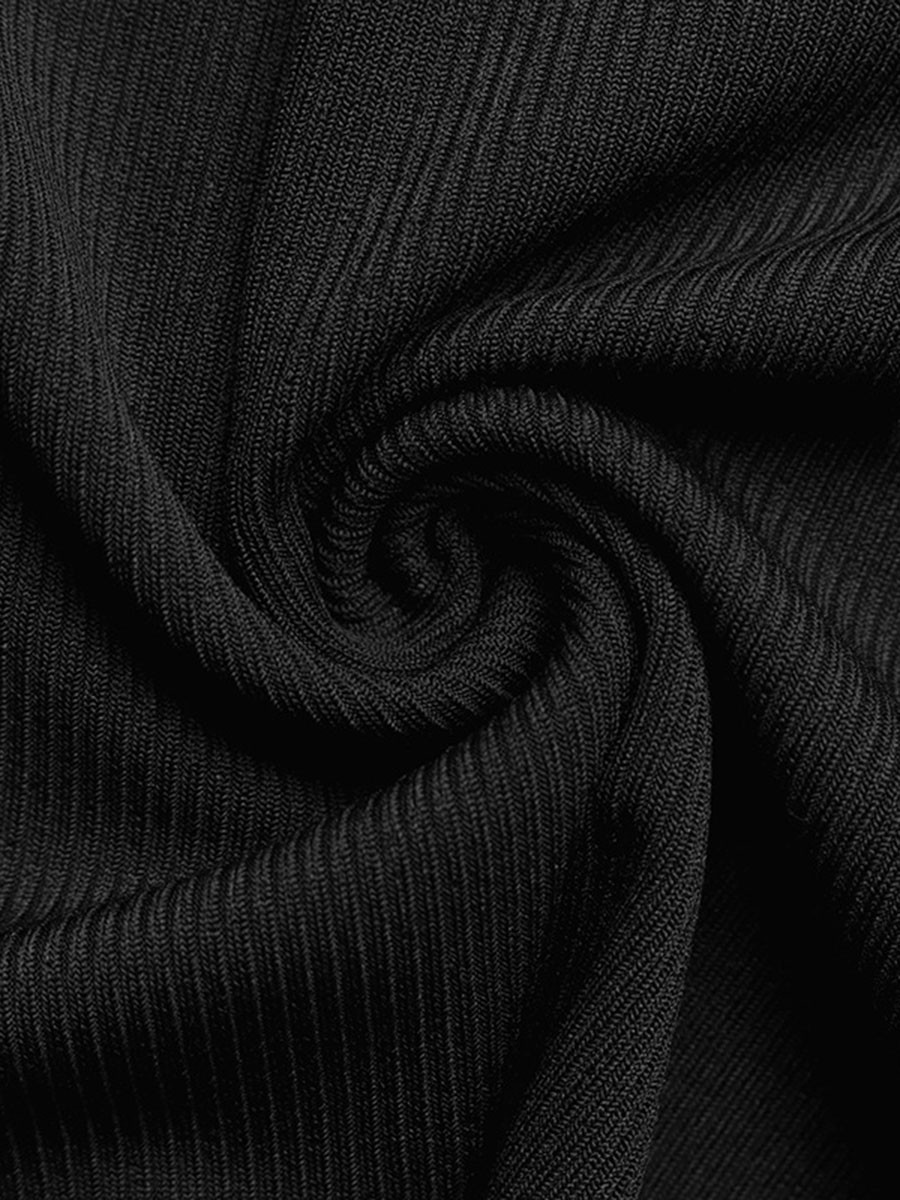 Stylish Women Black Jumpsuit with Breathable Ribbed Fabric and Flower Pattern - Picture 37 of 72