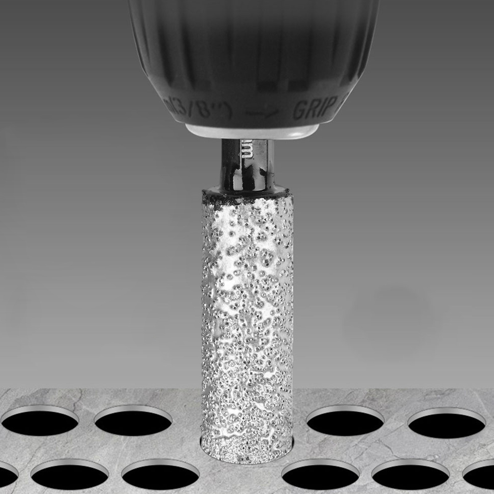 Drill Bit Set for Dry Drilling and Light Grinding on Various Materials