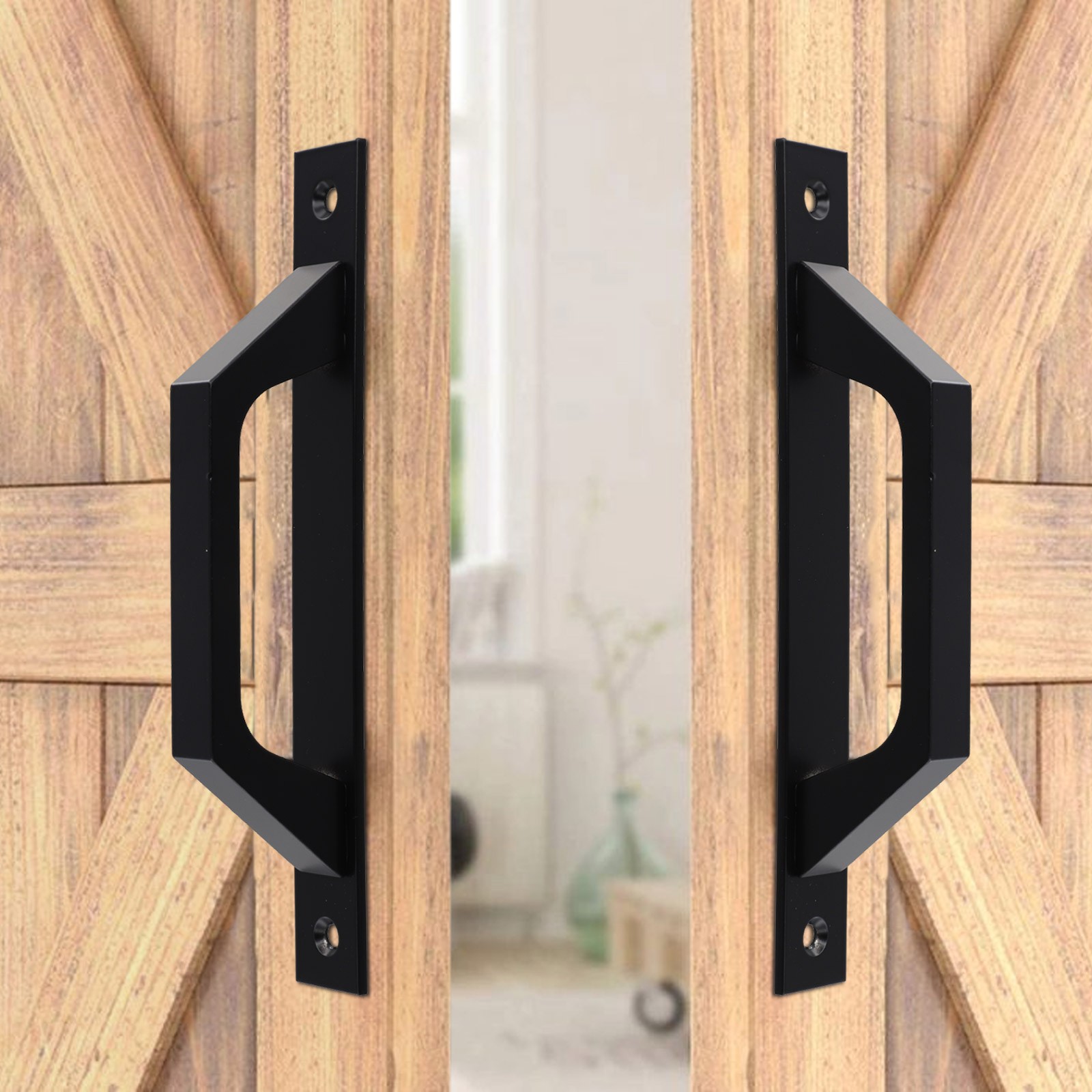 Stylish 2PCS Barn Door Pull Handles with Smooth Edges for Easy Installation
