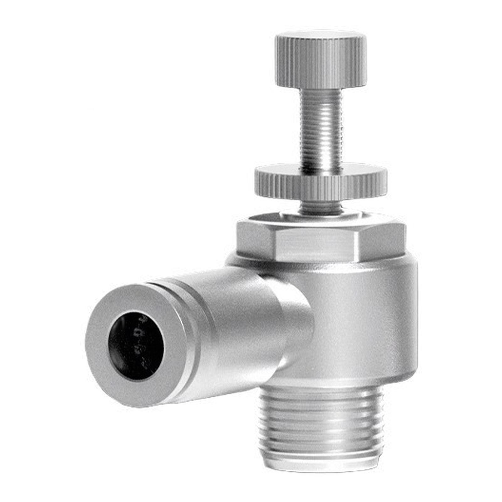 Throttle Control Valve Stainless Steel M5 Quick Connect for Airflow Regulation