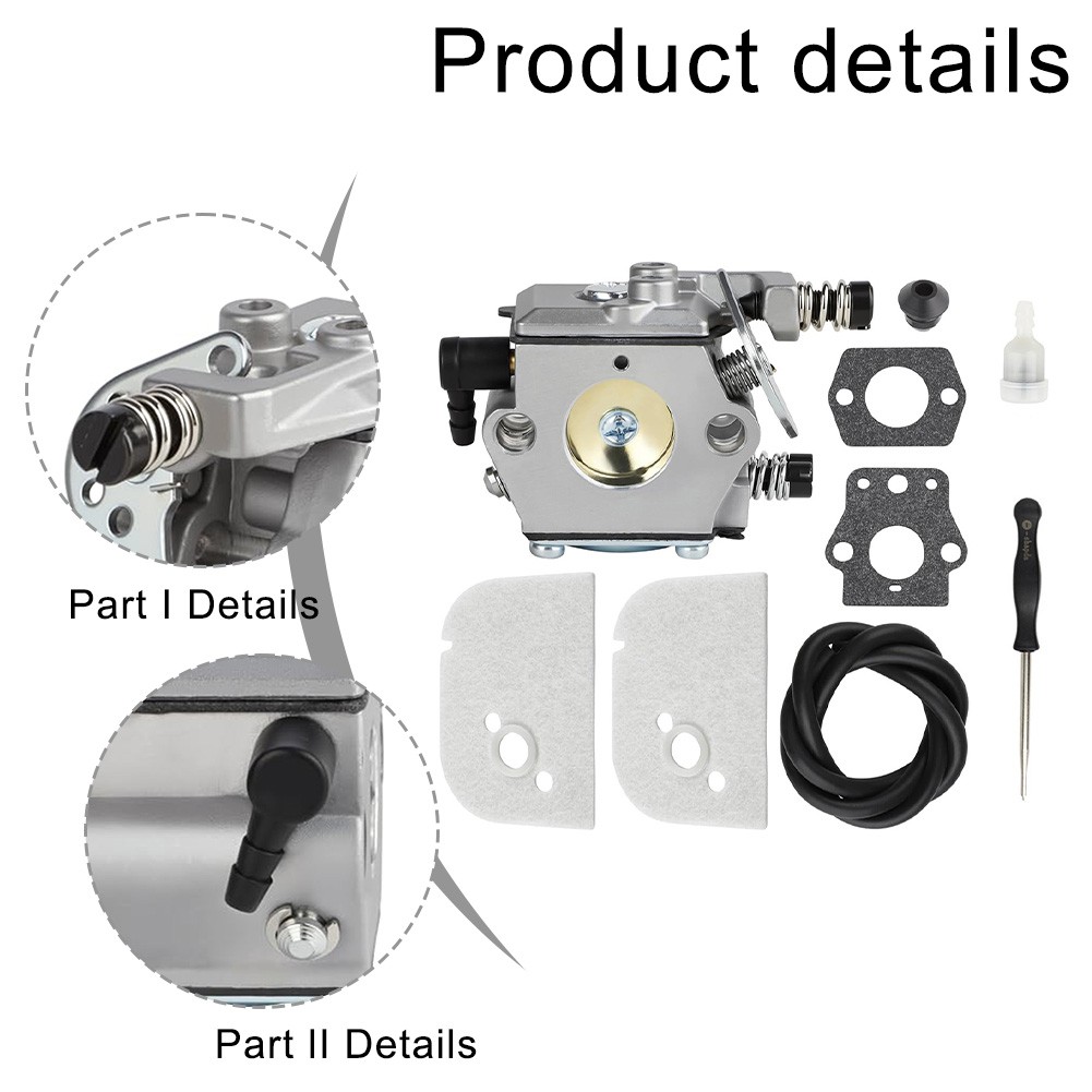Kit Carburateur Pour Tronçonneuse Stihl 009 010 011 012 - Avec Filtre à Air Et Durite Essence