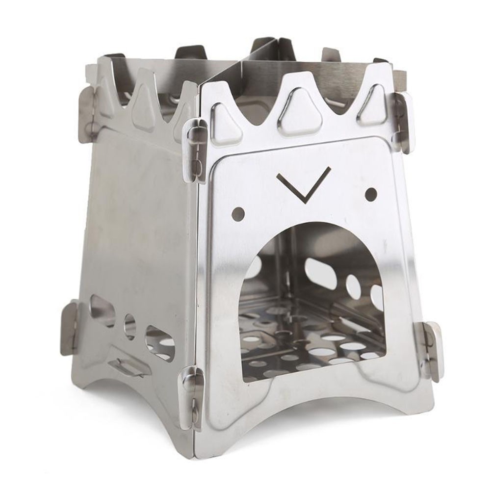 Lightweight Folding Stainless Steel Camping Stove Portable for Outdoor Trips