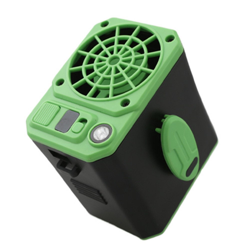 2400mAh Hanging Waist Fan with Power Bank LED Light Three Speed Cooling Device