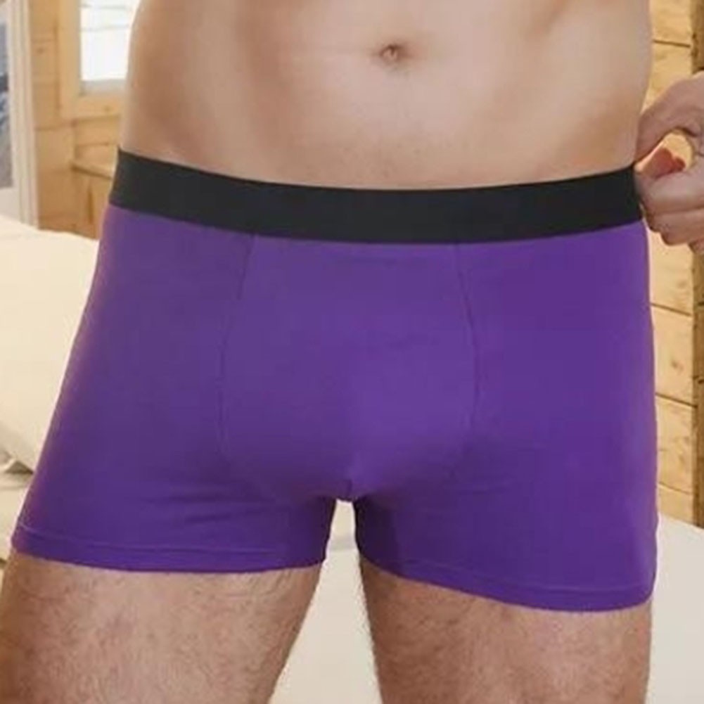 Boxer sportivo pantaloncino uomo traspirante vita media tinta unita intimo leggero - Foto 10 di 16