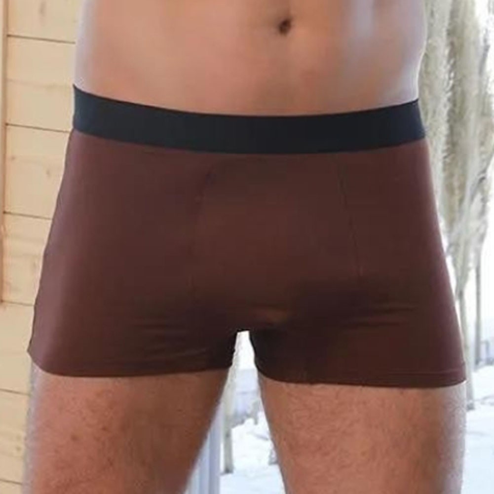 Boxer sportivo pantaloncino uomo traspirante vita media tinta unita intimo leggero - Foto 16 di 16