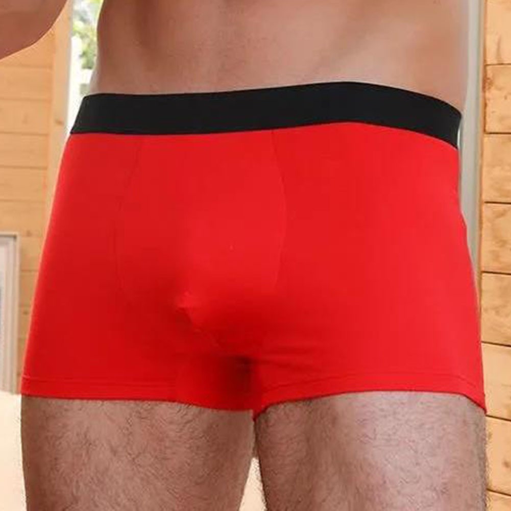 Boxer sportivo pantaloncino uomo traspirante vita media tinta unita intimo leggero - Foto 8 di 16
