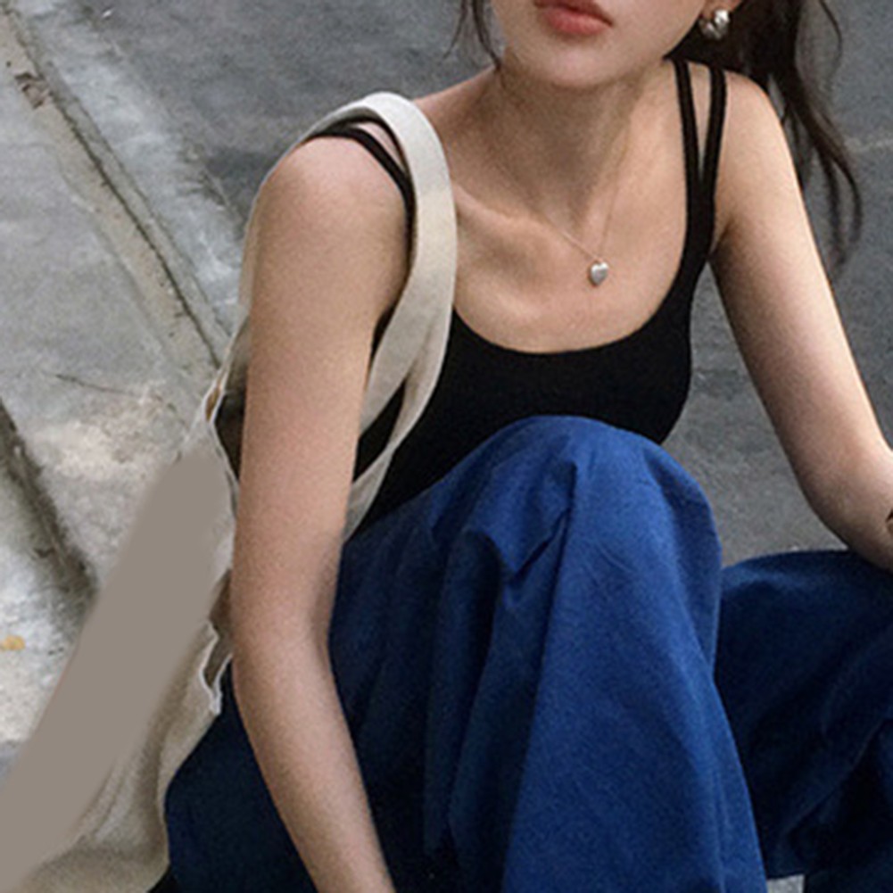 Women Stretch Vest Double Halter Backless with Fixed Chest Cushion for Spring - Picture 38 of 69