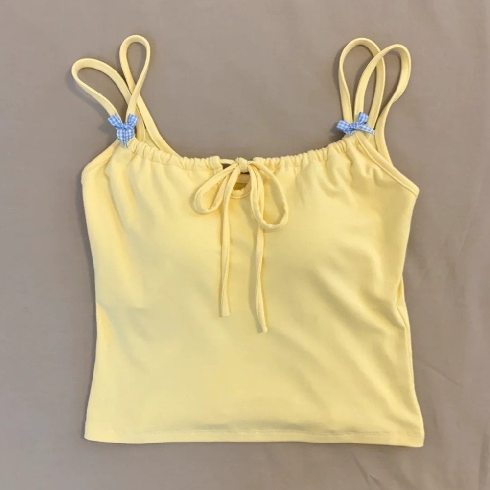 Double Shoulder Strap Women Vest Tank Top with Chest Pads for Casual Looks - Picture 33 of 43