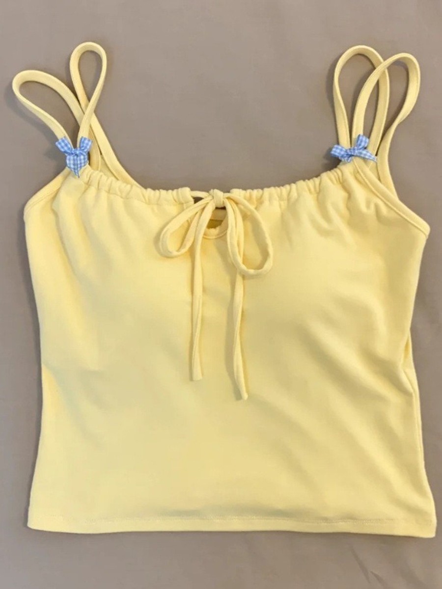 Double Shoulder Strap Women Vest Tank Top with Chest Pads for Casual Looks - Picture 38 of 43