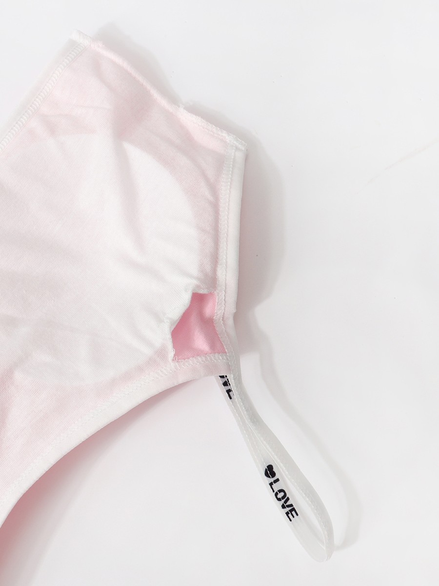 Summer Casual Vest for Women Letter Halter Bra Sports Style Cotton Fabric - Picture 35 of 45
