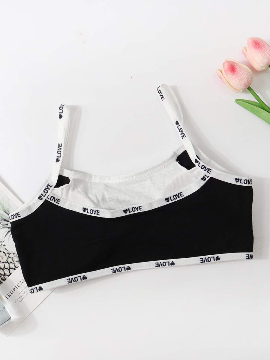 Summer Casual Vest for Women Letter Halter Bra Sports Style Cotton Fabric - Picture 29 of 45