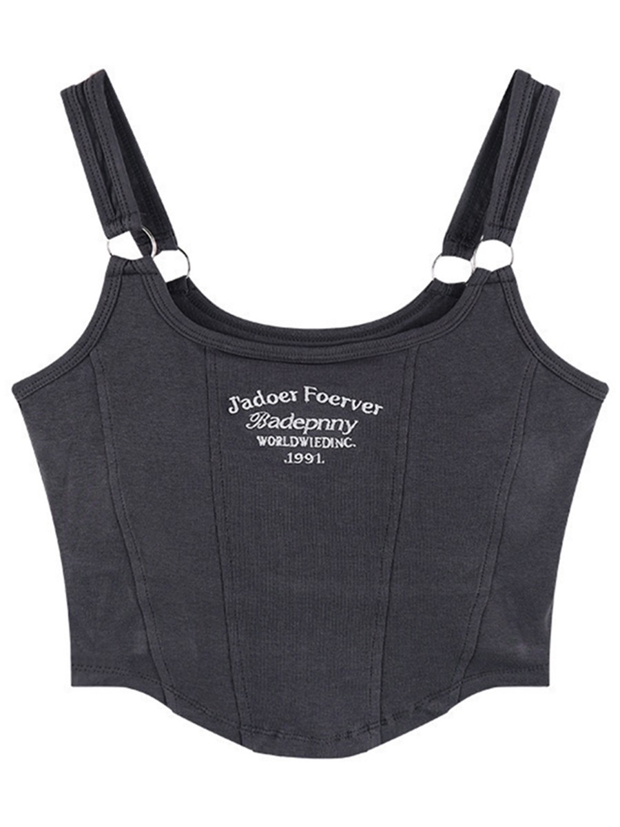Breathable fixed cup vest womens summer short style chest pad adjustable - Picture 14 of 14