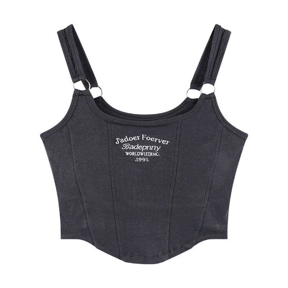 Breathable fixed cup vest womens summer short style chest pad adjustable - Picture 13 of 14