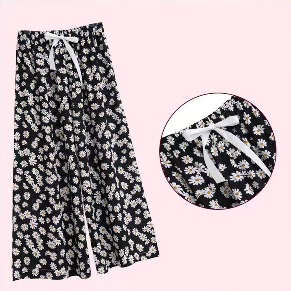 Loose Fit Pants Plus Size Pants Comfortable Sleepwear Lightweight Fabric - Picture 5 of 13
