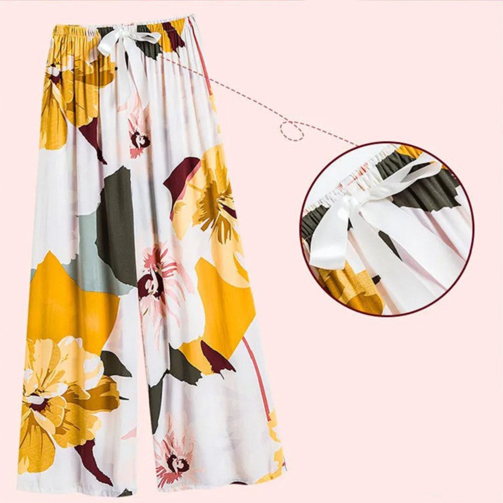 Loose Fit Pants Plus Size Pants Comfortable Sleepwear Lightweight Fabric - Picture 10 of 13