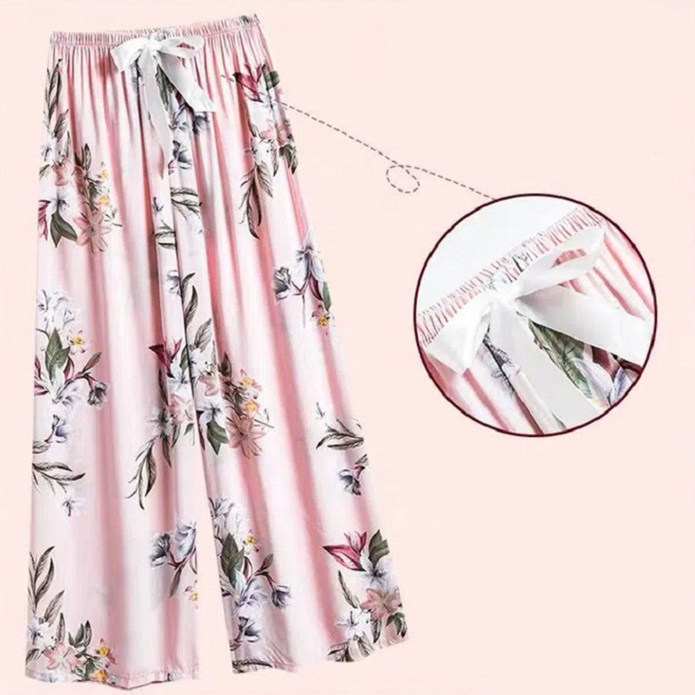 Loose Fit Pants Plus Size Pants Comfortable Sleepwear Lightweight Fabric - Picture 12 of 13
