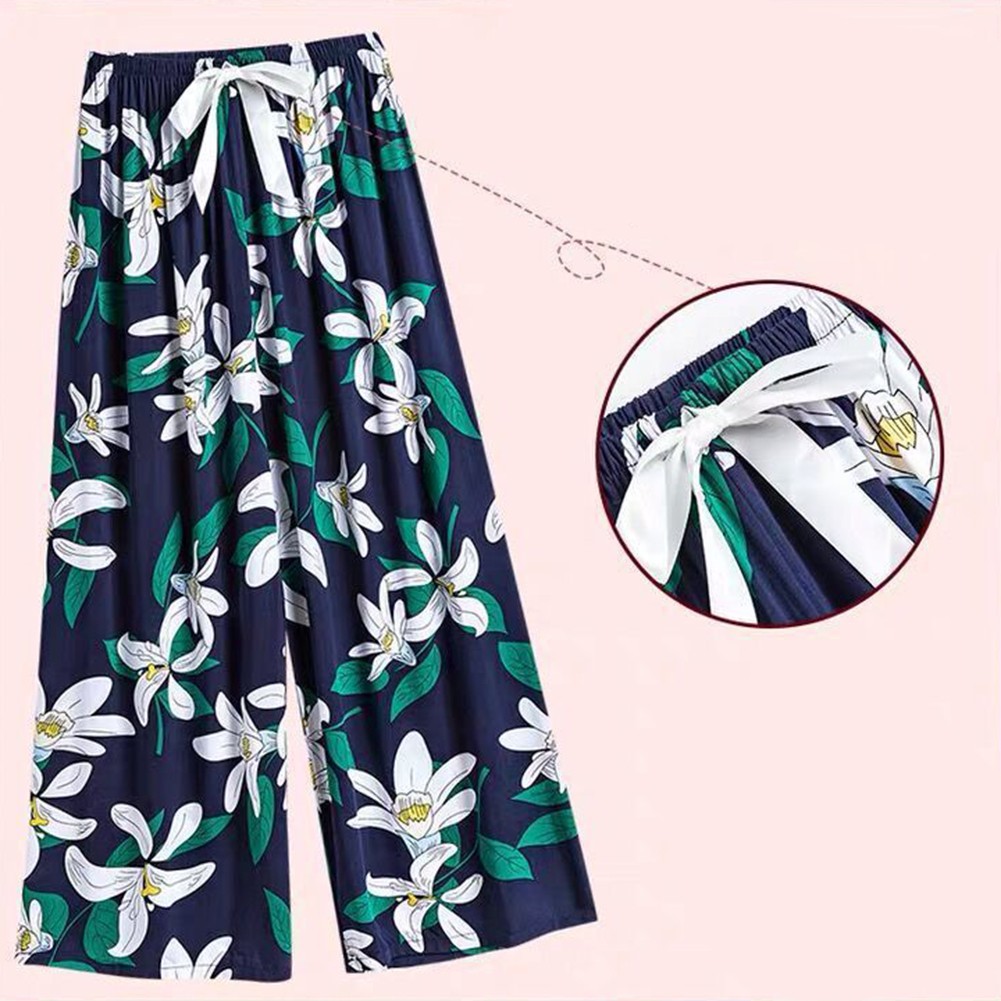 Loose Fit Pants Plus Size Pants Comfortable Sleepwear Lightweight Fabric - Picture 13 of 13