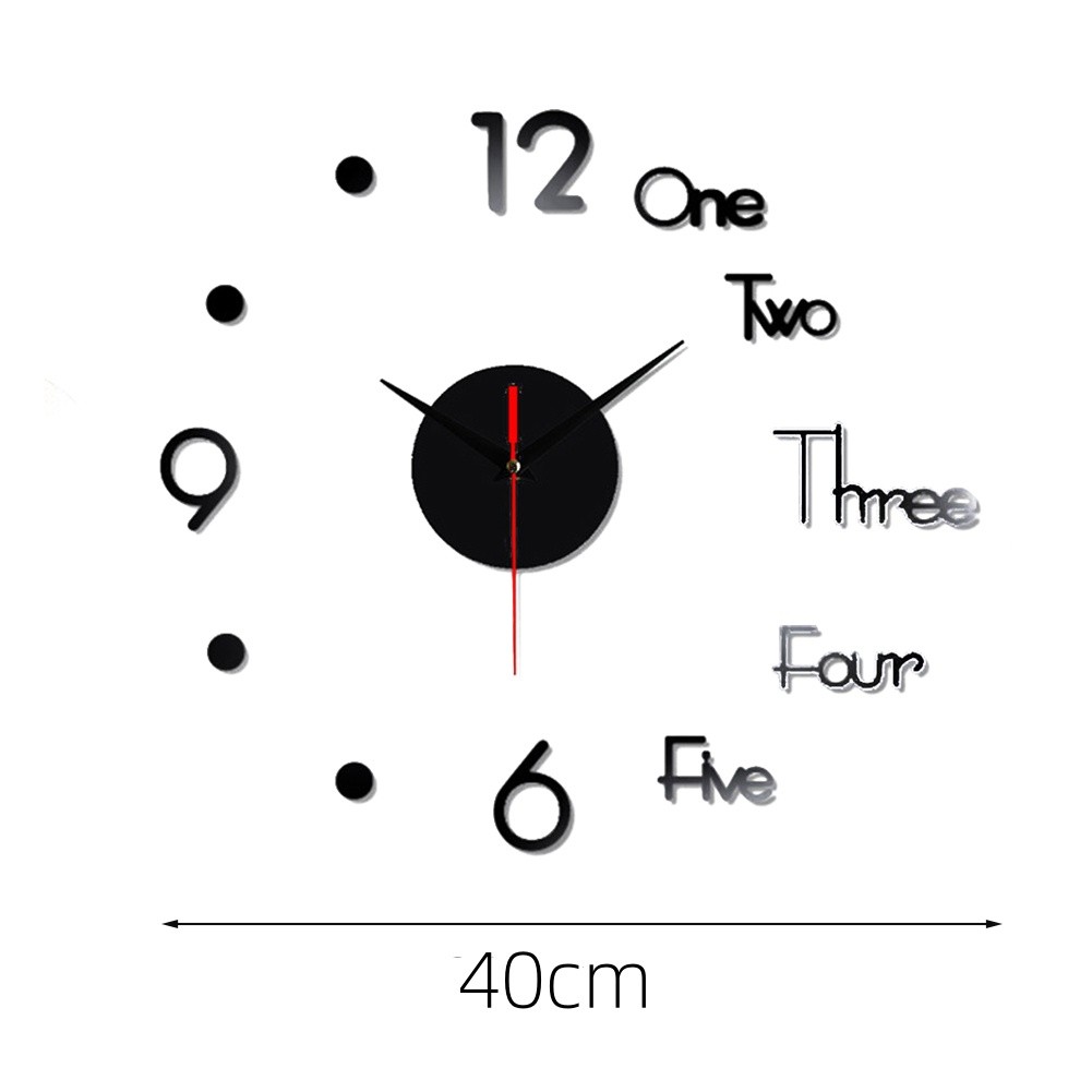 Stylish Mirror Clock for Home Decor 3D Acrylic Design for Various Applications - Picture 14 of 17