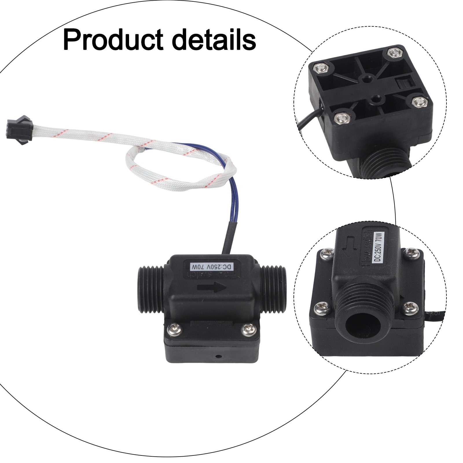 Customizable Water Flow Switch for Different Installation Requirements