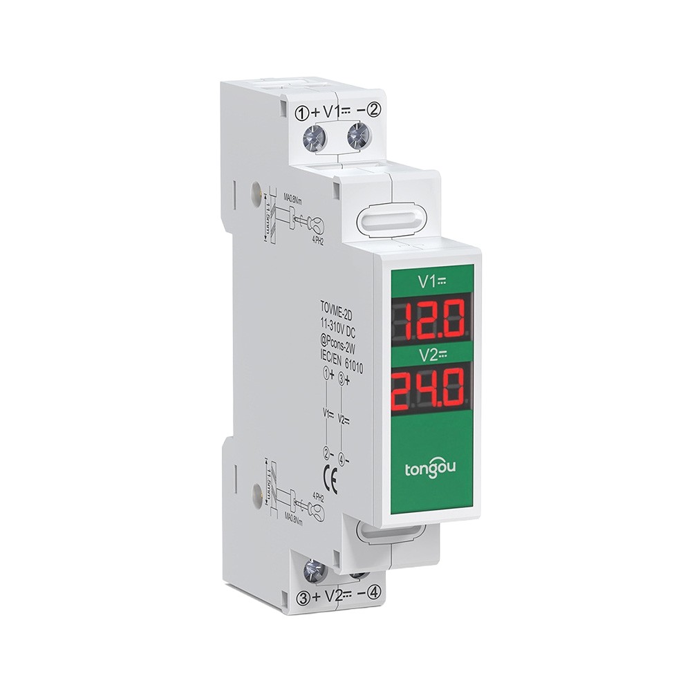 Für Hutschienen Spannungsmesser 23fach DC 11V bis 310V Digitalanzeige für Scha - Picture 13 of 16