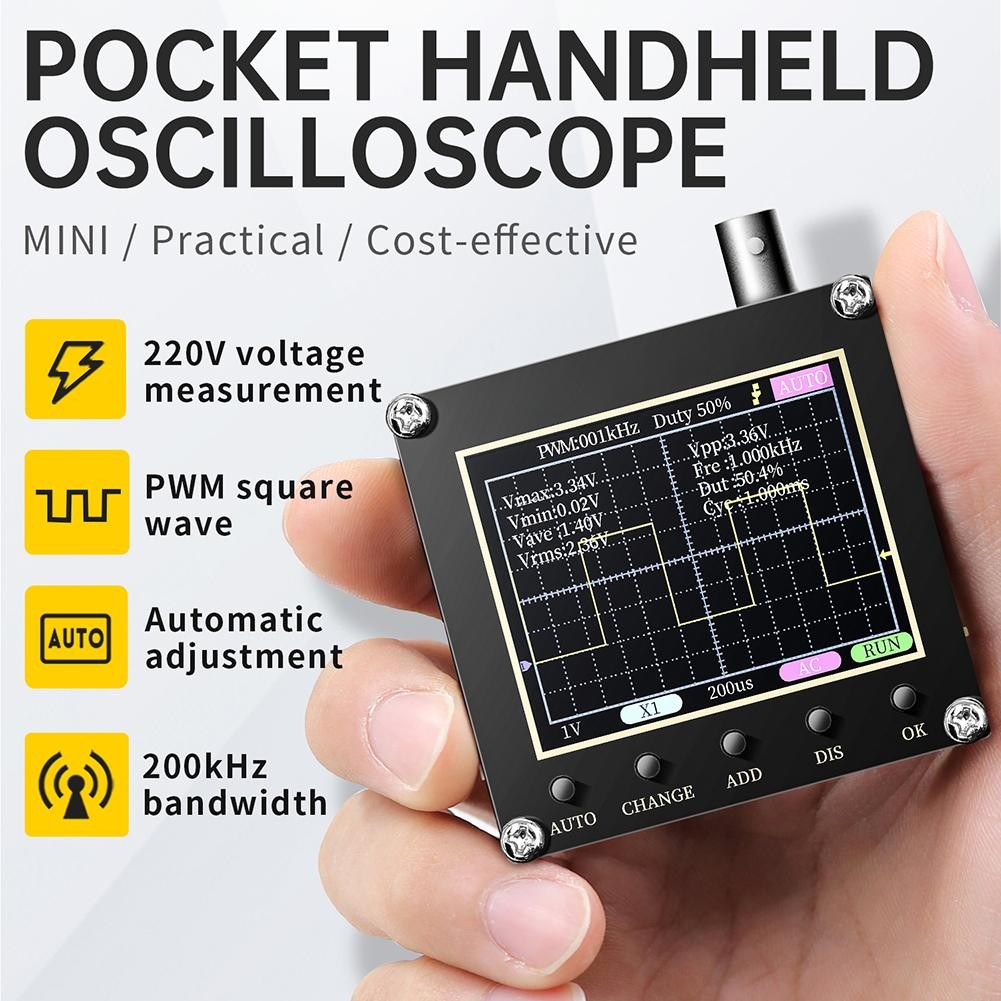 Digital Oscilloscope Mini Oscilloscope For Maintenance Industry 200KHz Bandwidth - Picture 17 of 20