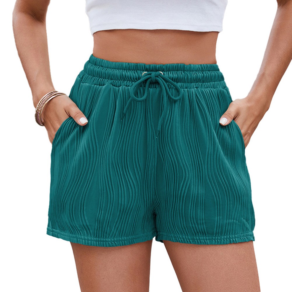 Casual Loose Fit Shorts for For women Solid Color Drawstring Spring Summer - Picture 61 of 84